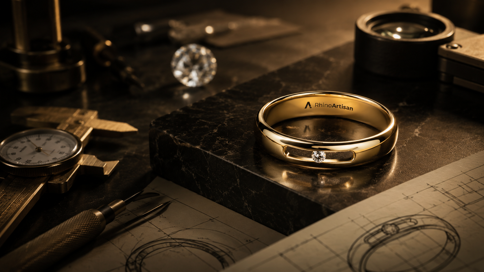 How to Design a Floating Diamond Ring in RhinoArtisan