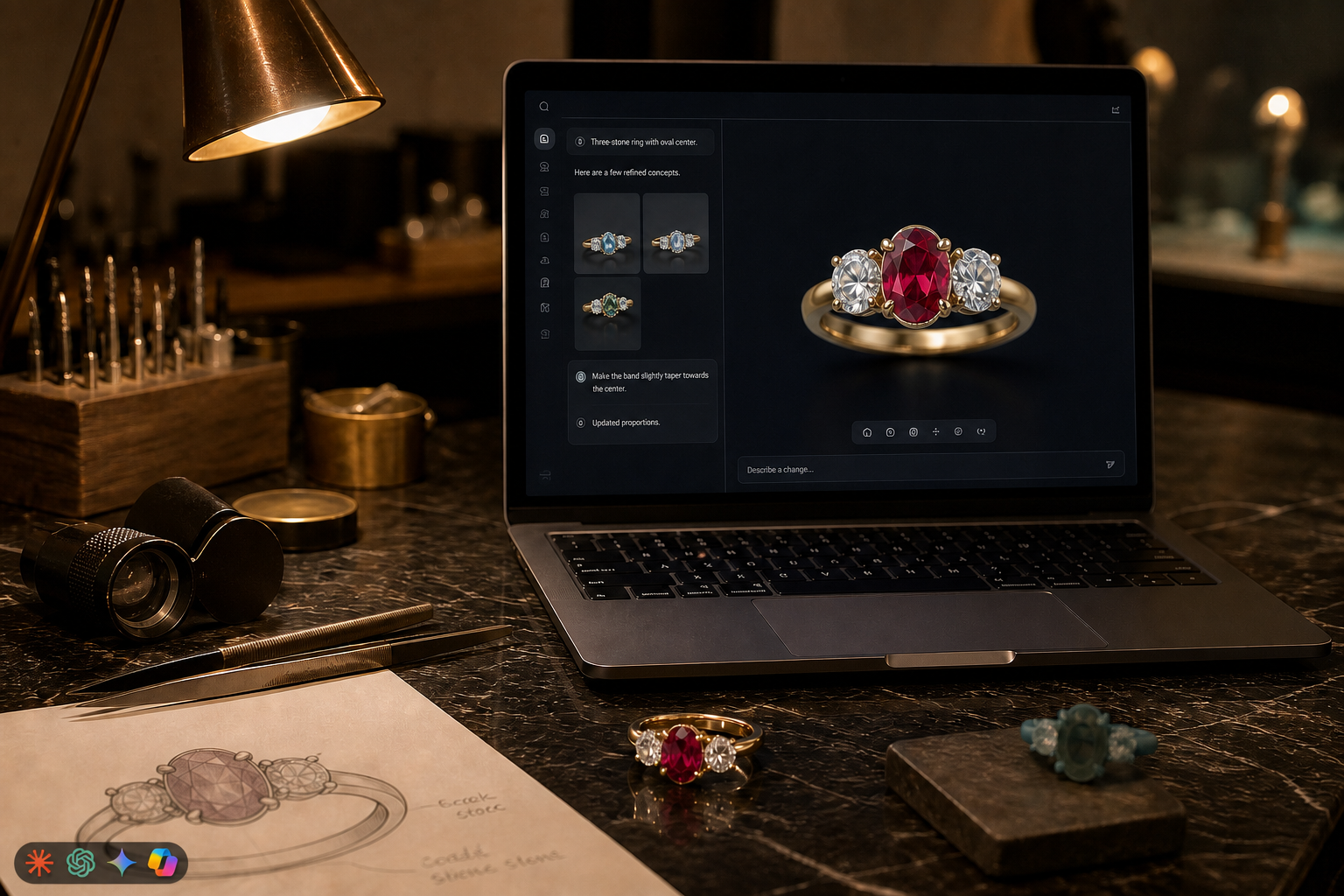 Design Jewelry with Claude, ChatGPT or Gemini: RhinoArtisan MCP
